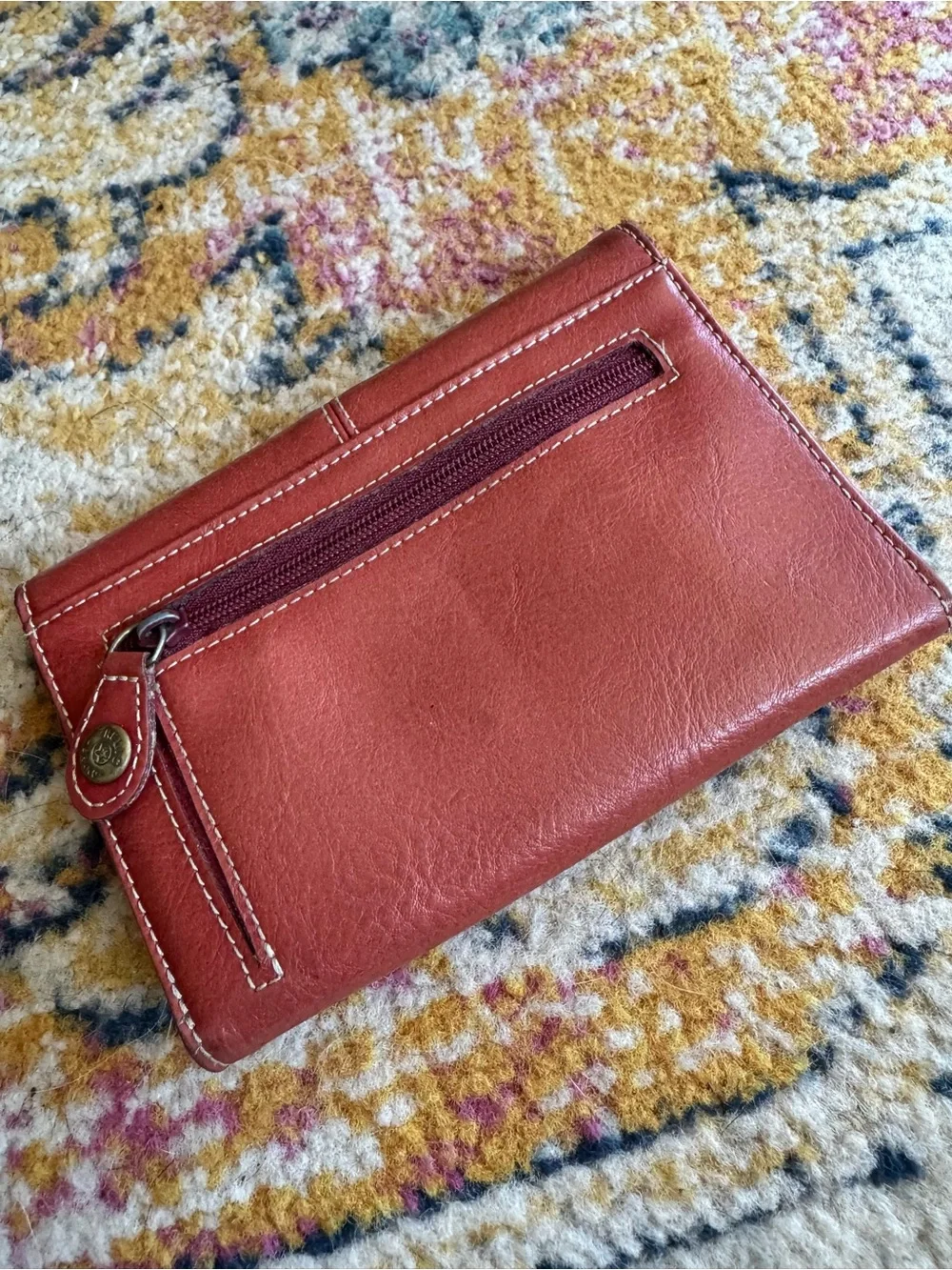 Relic Women’s Trifold Wallet in Burnt Red Leather